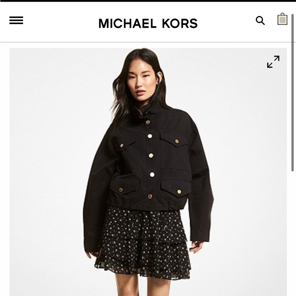 Black Micheal Kors Canvas Jacket
